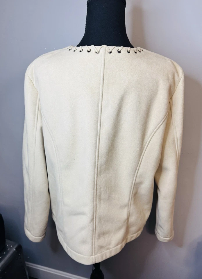 Chaqueta de gamuza sintética Hearts Of Palm para mujer ojales talla 22 tostado Foto 4 de 4