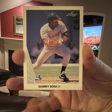 leaf 1990 sammy sosa rookie baseball card chicago white sox #220