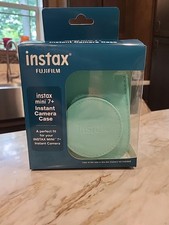 Instax Fujifilm Mini 7 Instant Sea Foam Green Adjustable Strap-NEW-CASE ONLY