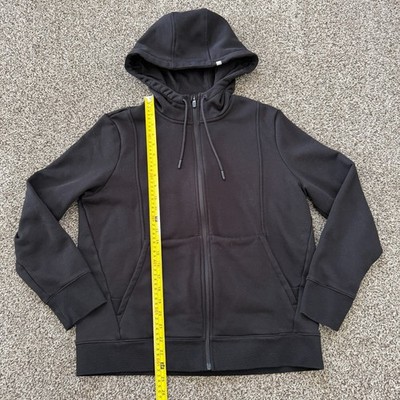 FIGS Essential Zip Up Hoodie On Shift Jacket Women's L Black Scrubs