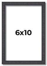 6x10 Frame Brown Picture Frame Complete Modern Photo Frame UV Acrylic, Acid Free