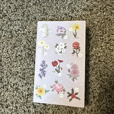 tcmc the coffee monsterz co Flowers Reusable Sticker Album WITH FLOWER SEALS