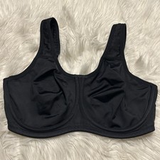 Wacoal 34DD Sports Bra Black Simone Maximum Support 855170 Underwire