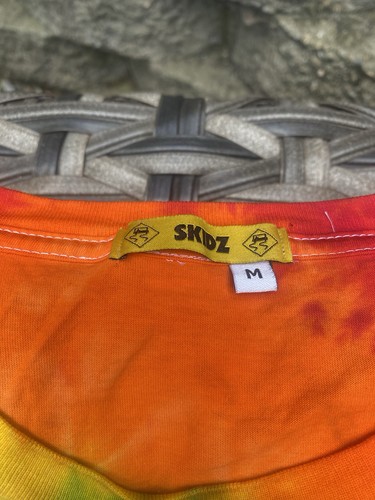 Skidz Yo MTV Raps Style Shirt Skater Hip Hop Henley Crew Tie Dye Men’s Sz M - Picture 3 of 4