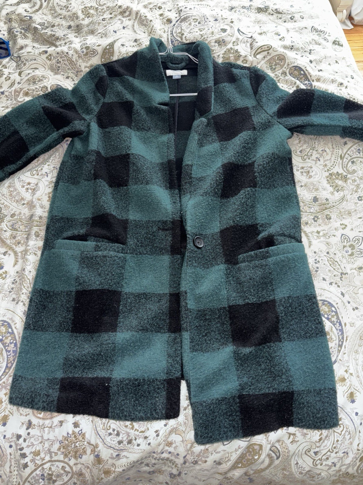 Universal Thread Women's Plaid Open-Front Coat wi… - image 1