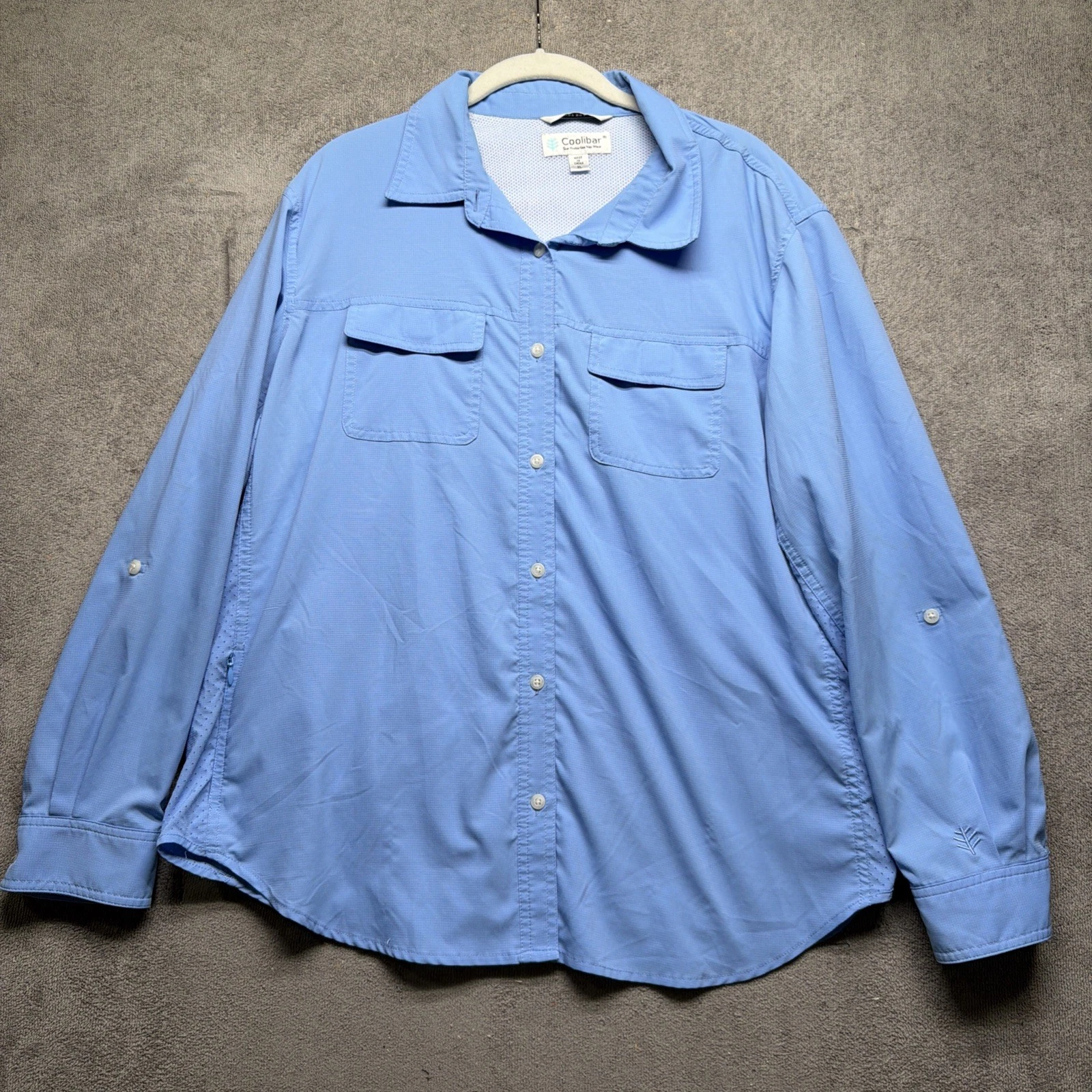 Coolibar Fishing Shirt Men’s Blue UPF 50+ Button Up Sun Shirt Long Sleeve XL
Opens in a new window o