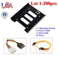 Lot 2.5 to 3.5 Bay SSD Metal Hard Drive HDD Mounting Bracket Adapter Dock / Tray