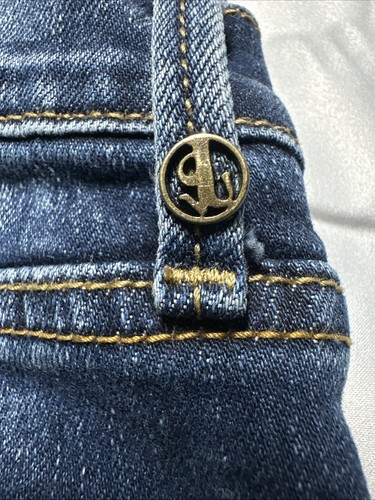 Jeans donna DRIFTWOOD Candace orlo smerlato vestibilità classica cropped lavaggio scuro 27/26 - Foto 14 di 16