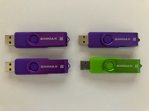 Job Lot 32GB x 4 SIMMAX Rotary Swivel Style USB 2.0 Flash Drive Memory Sticks