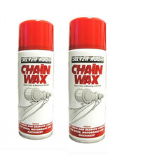 Image of 2Pcs Silverhook CHAIN WAX /Lubricants Bikes Motorbikes & Machinery Aerosol 400ml