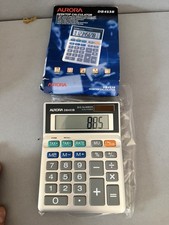 Image of Aurora DB453B 8-Digit Semi Desktop Calculator new boxed solar powered exam