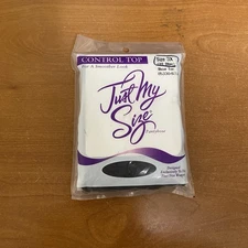 Vintage 1997 L’eggs Just My Size Pantyhose Plus Size 3X Off Black Sheer Toe