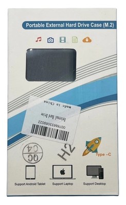 NEW Portable External Hard Drive Case (M.2)  2 TB - D2 Black