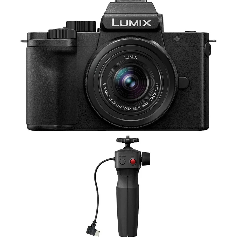 Panasonic LUMIX G100D 4K Mirrorless Camera w/ 12-32mm Lens and Tripod Grip - Ope