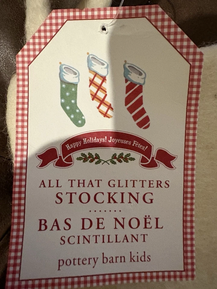 Medias de Navidad de terciopelo con cuentas adornadas Pottery Barn copo de nieve Foto 3 de 4