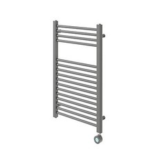 Flomasta Electric Towel Rail Radiator Anthracite Flat Bathroom Warmer 80x50cm