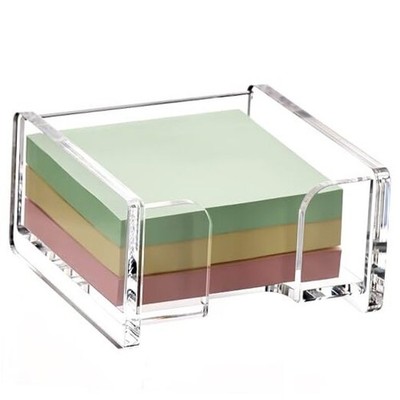 YUXUN Clear Acrylic Sticky Note Holder, 3x3 Inch Note Dispenser for Desk - 