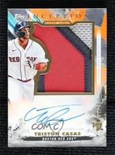 2023 Topps Inception Orange 2/25 Triston Casas #IAJP-TC Jumbo Patch Auto 1v3