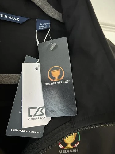 Cutter & Buck Presidents Cup 2026 Jacket Men's M Black Softshell Full Zip image 2