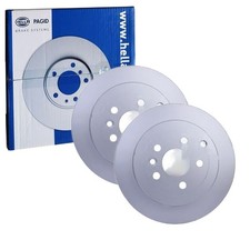 2x HELLA PAGID BREMSSCHEIBEN Ø302mm HINTEN passend für LAND ROVER FREELANDER 546