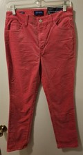 Talbots High Waist Straight Leg Pink Corduroy Pants Women's Size 6P NWT