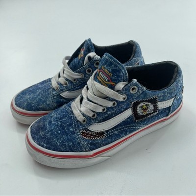 Vans X Cobra Kai Old Skool Sneakers Shoes Blue Low Tops Eagle Fang Karate