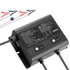 Vevor 2-bank 5a 12v Smart Marine Battery Charger Onboard Ip68 Waterproof Boat Rv