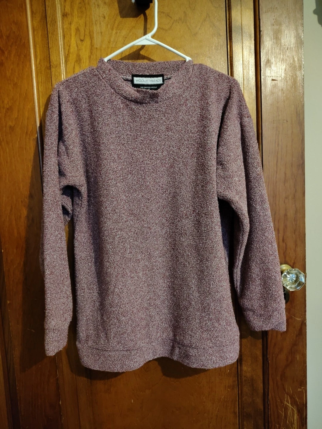 Woolly Threads Made In USA Crew Neck Pull Over Wool Woman's Sweater Size Medium