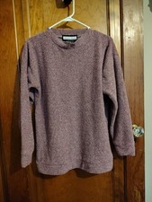 Woolly Threads Made In USA Crew Neck Pull Over Wool Woman's Sweater Size Medium