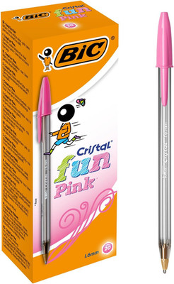 BIC Cristal Fun Rosa Stifte - Rosa Tinte Biros - Kugelschreiber Multipack - Breite Spitze