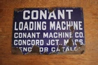 Vintage Conant Loading Machine Emblem Logo Nameplate Machinery Concord MA