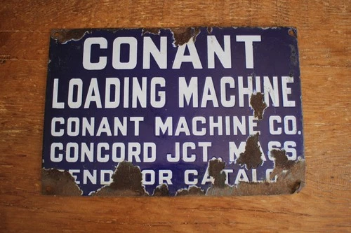 Vintage Conant Loading Machine Emblem Logo Nameplate Machinery Concord MA