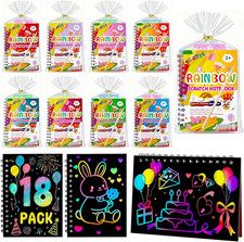 Scratch Art Notebooks 18 Pack Rainbow Party Favors Kids Crafts Coloring