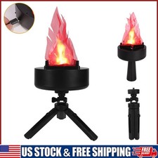 3D Fake Fire Flames LED Effect Light 2-in-1 Artificial Campfire for Party Decor