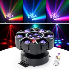 200W LED Moving Head Light Laser Bee Eye 6-Arm Beam DMX512 Stage Lighting for DJ