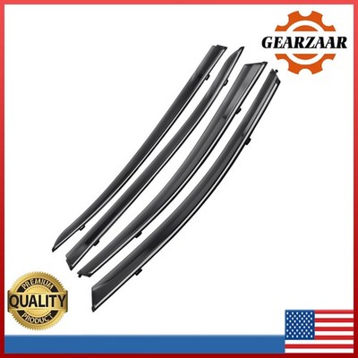 For 2013-2017 Honda Accord Sedan Window Visor Vent Rain Guards w/ Chrome Trim