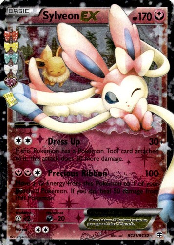Sylveon EX RC21/RC32 Holo Ultra Rare Generations Pokemon Moderately Played