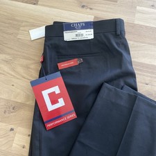 Chaps NEW $120 Performance 38x32 Black Suit Seperate Dress Pants Men's Slacks