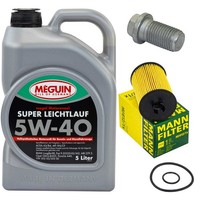 MotoröL Filter Set Meguin 5W-40 5 Liter + Schraube FüR Mercedes A-Klasse W169