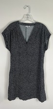Gap Women's V-Neck Dress Black & White Polka Dots Medium