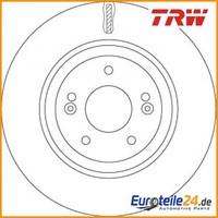 2 St. Bremsscheibe Trw DF7592 FüR Hyundai I40 I40 Cw Tucson