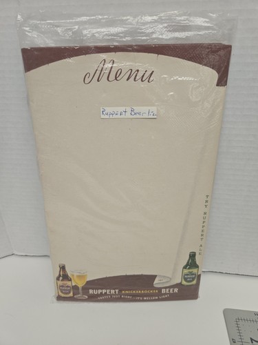 Vintage Ruppert Knickerbocker Beer Advertising Menu Pads NOS Lot 40+ Sheets