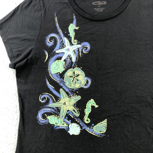 Camisa Crazy Shirts para mujer 2XL Sea Life Seahorse estrella de mar conchas camiseta gráfica - Imagen 6 de 14