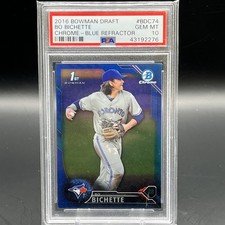 2016 Bowman Draft Chrome Blue Refractor #BDC74 BO BICHETTE /150 PSA 10 GEM MINT
