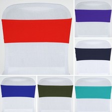 25 Spandex STRETCHABLE CHAIR SASHES Ties Wraps Wedding Party Decorations SALE