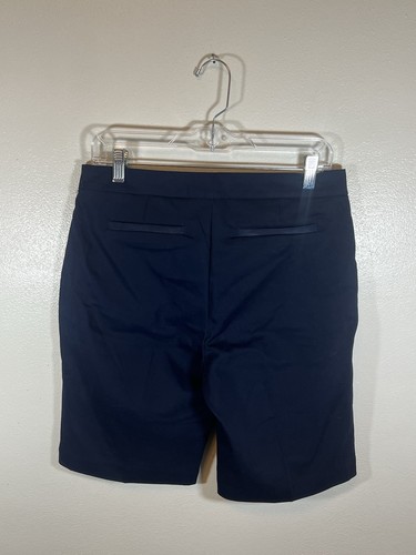 CROSBY Womens Size 8 Navy Blue Cotton Blend Flat Front Bermuda Shorts - Picture 3 of 3