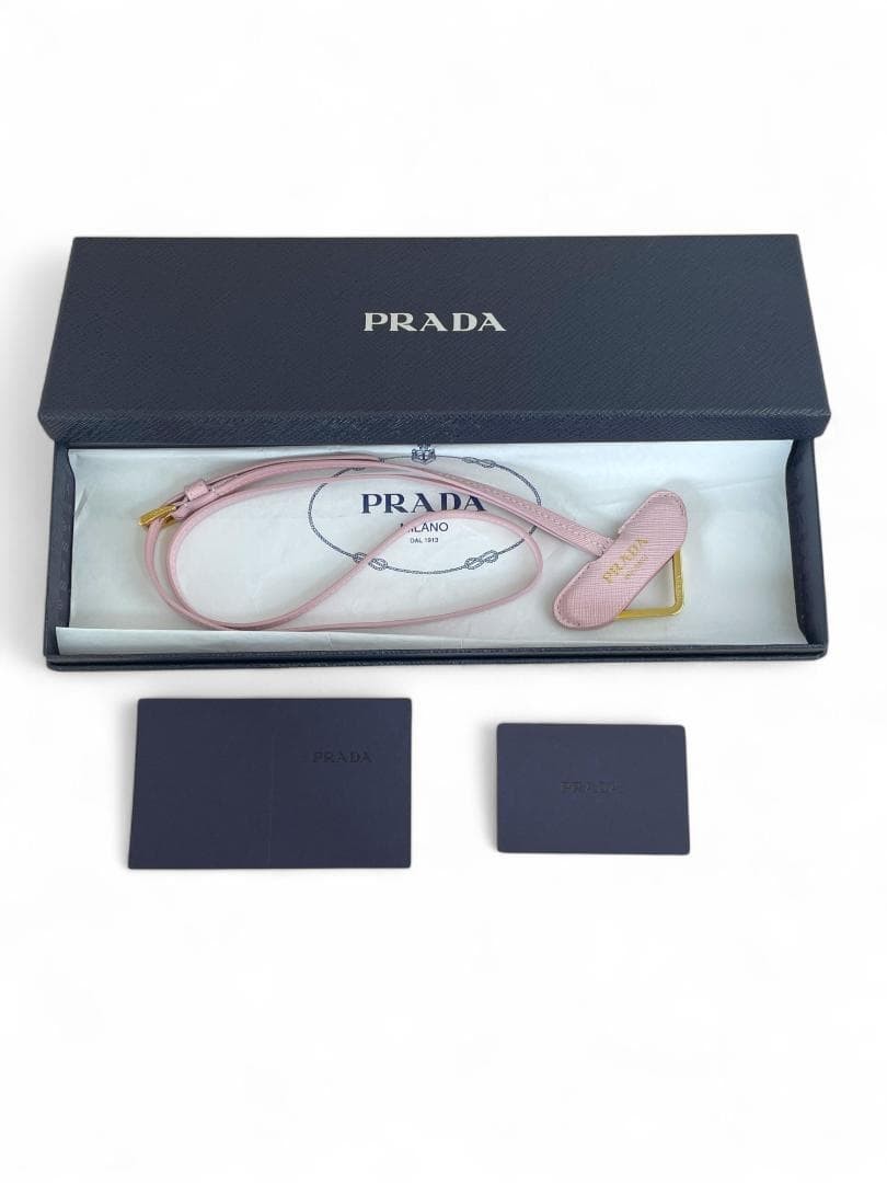 Prada Leather Key Ring Neck Strap Charm Pink thumbnail 5