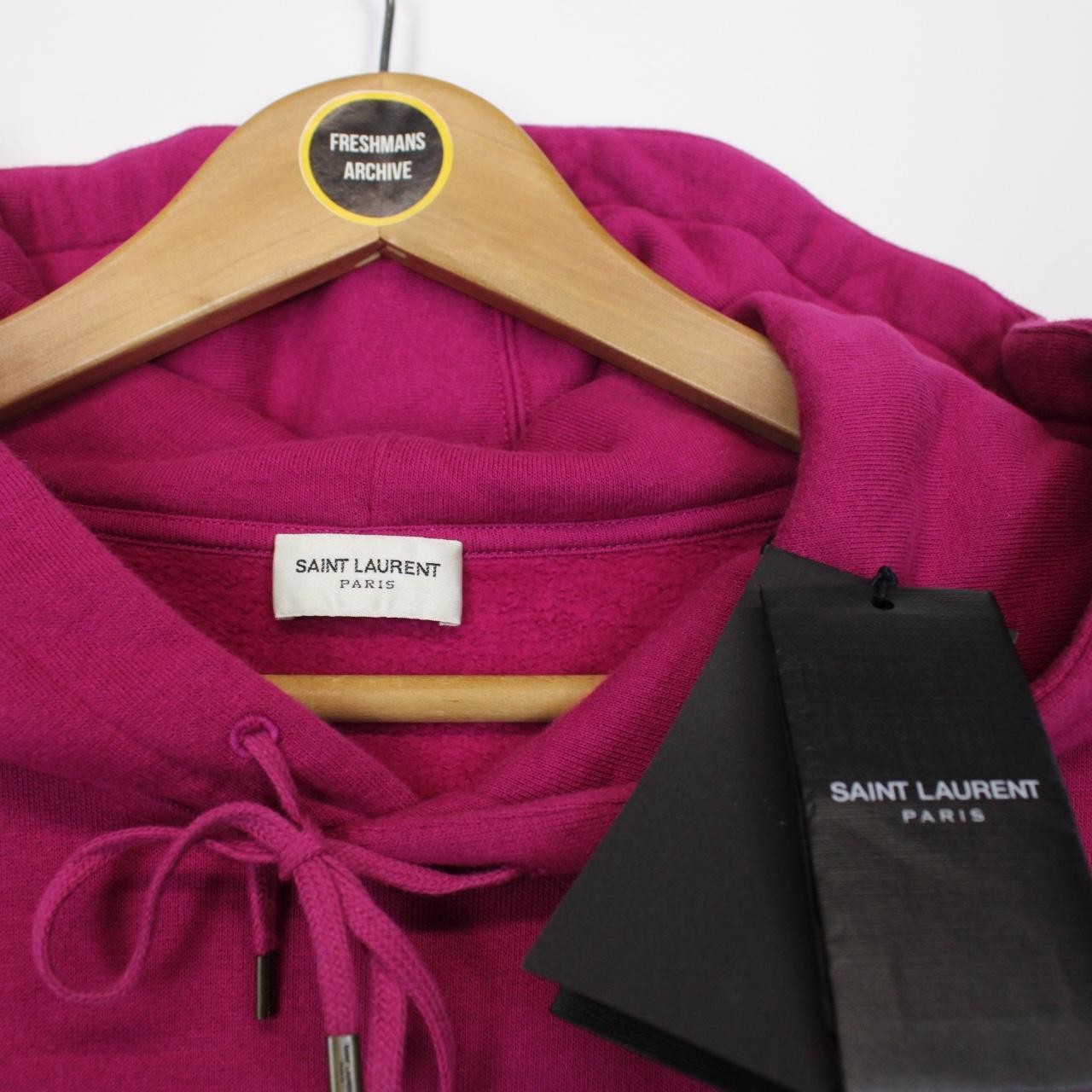 Saint Laurent Fuschia Pink 1966 OG Spellout Hoodie Jumper image 5