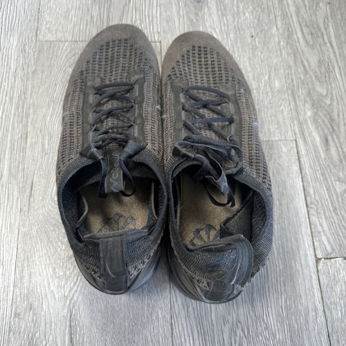 Nike Mens Air VaporMax Flyknit 2021 Shoes Sneakers Black Anthracite Size 9.5 - Picture 7 of 10