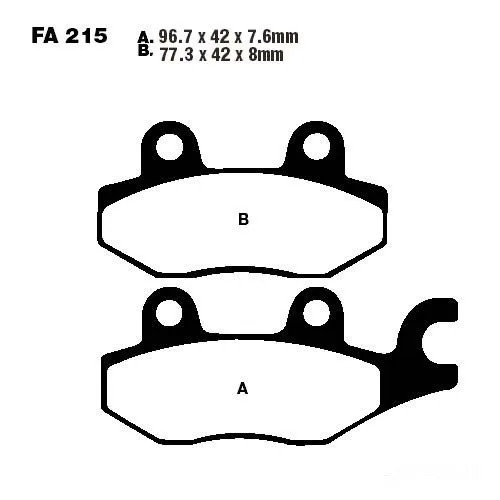 Bremsbelag BremsbeläGe EBC FA215HH Vorne Rechts FüR Triumph Trophy 900 1992-1993-image